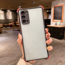 For Galaxy Note20 TPU + PC Four-Corner Shockproof Skin-feel Case(Black)