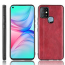 For Infinix Hot 10 Shockproof Sewing Cow Pattern Skin PC + PU + TPU Case(Red)