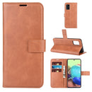 For Samsung Galaxy A51 4G Retro Calf Pattern Buckle Horizontal Flip Leather Case with Holder & Card Slots & Wallet(Light Brown)