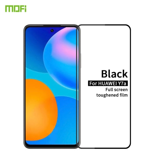 For Huawei Y7a 2020 MOFI 9H 2.5D Full Screen Tempered Glass Film(Black)