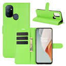 For OnePlus Nord N100 Litchi Texture Horizontal Flip Protective Case with Holder & Card Slots & Wallet(Green)