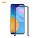 For Huawei P Smart 2021 2 PCS ENKAY Hat-Prince Full Glue 0.26mm 9H 2.5D Tempered Glass Full Coverage Film