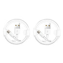 XJ-024 2 PCS USB Male to USB-C / Type-C Male Interface Charge Cable, Length: 1m