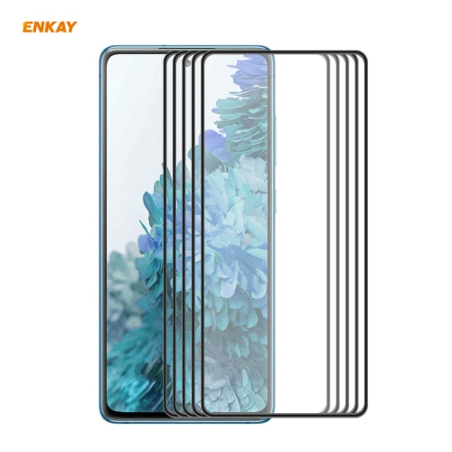For Samsung Galaxy S20 FE 5G 5 PCS ENKAY Hat-Prince Anti-drop Full Glue Tempered Glass Full Screen Film Anti-fall Protector