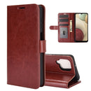 For Samsung Galaxy A12 R64 Texture Single Horizontal Flip Protective Case with Holder & Card Slots & Wallet& Photo Frame(Brown)