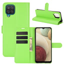 For Samsung Galaxy A12 Litchi Texture Horizontal Flip Protective Case with Holder & Card Slots & Wallet(Green)
