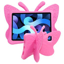 Butterfly Bracket Style EVA Children Shockproof Protective Case For iPad Air (2020) 10.9(Rose Red)
