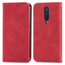 Retro Skin Feel Business Magnetic Horizontal Flip Leather Case With Holder & Card Slots & Wallet & Photo Frame For OnePlus 8(Red)