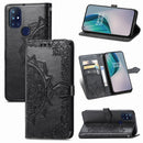 For OnePlus N10 Mandala Flower Embossed Horizontal Flip Leather Case with Holder & Three Card Slots & Wallet & Lanyard(Black)