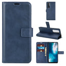Retro Calf Pattern Buckle Horizontal Flip Leather Case with Holder & Card Slots & Wallet For Vivo V20 SE / Y70(Blue)