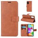 For Samsung Galaxy A41(EU Version) Retro Calf Pattern Buckle Horizontal Flip Leather Case with Holder & Card Slots & Wallet(Light Brown)