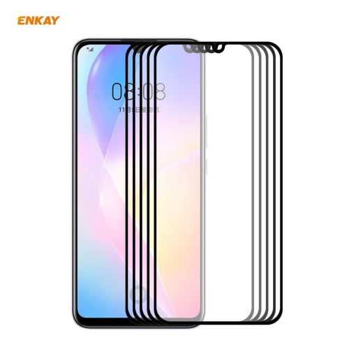 For Huawei Nova 8 SE 5 PCS ENKAY Hat-Prince Full Glue 0.26mm 9H 2.5D Tempered Glass Full Coverage Film