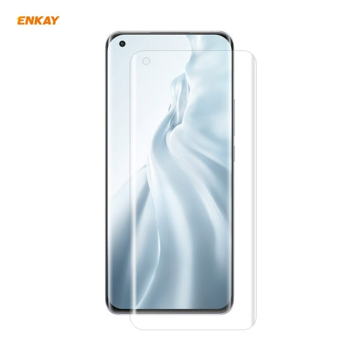 For Xiaomi MI 11 ENKAY Hat-Prince 3D Full Screen PET Curved Hot Bending HD Screen Protector Soft Film Support Fingerprint Unlock