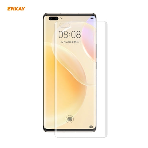 For Huawei Nova 8 Pro ENKAY Hat-Prince 3D Full Screen PET Curved Hot Bending HD Screen Protector Soft Film Support Fingerprint Unlock