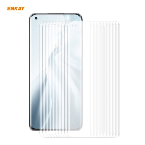 For Xiaomi Mi 11 10 PCS ENKAY Hat-Prince 3D Full Screen PET Curved Hot Bending HD Screen Protector Soft Film, Support Fingerprint Unlock