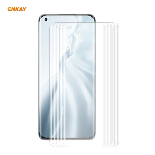 For Xiaomi MI 11 5 PCS ENKAY Hat-Prince 3D Full Screen PET Curved Hot Bending HD Screen Protector Soft Film Support Fingerprint Unlock