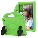 For Amazon Kindle Fire HD8 Plus (2020) EVA Material Children Flat Anti Falling Cover Protective Shell with Thumb Bracket(Green)