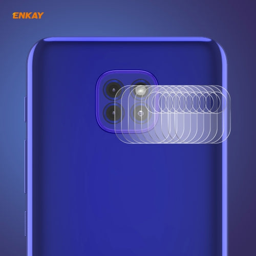 For Motorola G9 / G9 Play 10 PCS ENKAY Hat-Prince 0.2mm 9H 2.15D Round Edge Rear Camera Lens Tempered Glass Film
