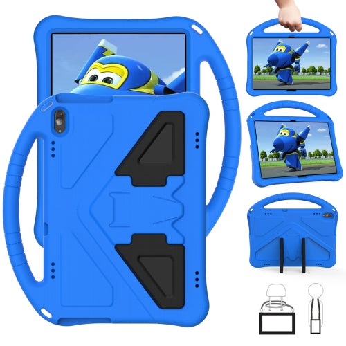 For Lenovo Tab M10 TB-X505F EVA Flat Anti Falling Protective Case Shell with Holder(Blue)