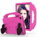 For Huawei MediaPad T10S 10.1/T10 9.7 EVA Material Children Flat Anti Falling Cover Protective Shell With Thumb Bracket(RoseRed)