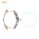 For Samsung Galaxy Watch 3 41mm 2 in 1 ENKAY Hat-Prince Electroplate Soft TPU Case + 0.2mm 9H 2.15D Curved Edge Tempered Glass Film(Rose Gold)