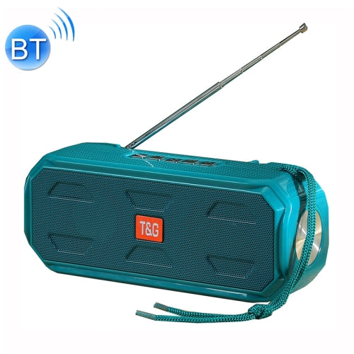 T&G TG280 Solar Power Charging Bluetooth Speakers with Flashlight, Support TF Card / FM / 3.5mm AUX / U Disk / Hands-free Call(Peacock Blue)