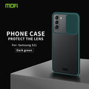 For Samsung Galaxy S21 5G MOFI Xing Dun Series Translucent Frosted PC + TPU Privacy Anti-glare Shockproof All-inclusive Protective Case(Green)