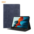 ENKAY ENK-8026 Cow Texture PU Leather + TPU Smart Case with Pen Slot for Samsung Galaxy Tab S7 11.0 T870 / T875(Dark Blue)