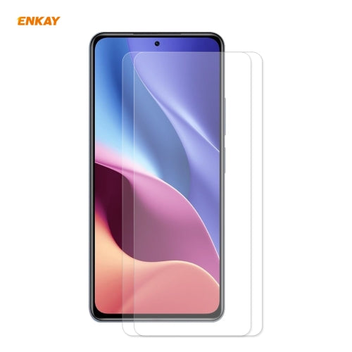 For Xiaomi Redmi K40 / K40 Pro / K40 Pro+ 2 PCS ENKAY Hat-Prince 0.26mm 9H 2.5D Curved Edge Tempered Glass Film