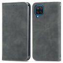 Retro Skin Feel Business Magnetic Horizontal Flip Leather Case with Holder & Card Slots & Wallet & Photo Frame For Samsung Galaxy A12(Gray)