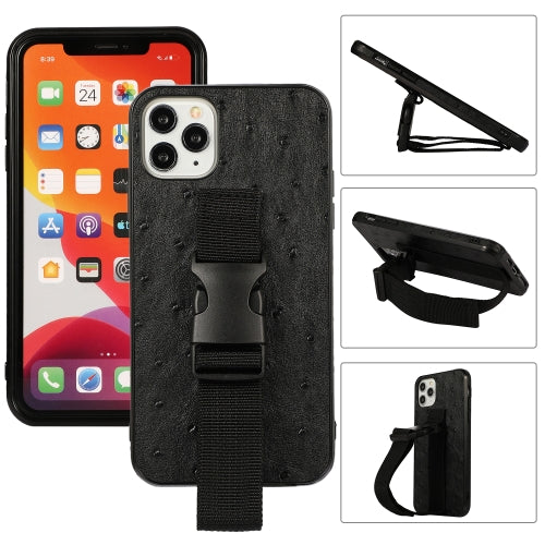 Sport Armband PC + PU Leather Back Cover Case with Strap & Holder Function For iPhone 11(Black)