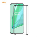 2 PCS For OnePlus 9 Pro ENKAY Hat-Prince 0.26mm 9H 3D Explosion-proof Full Screen Curved Heat Bending Tempered Glass Film