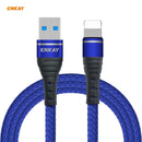 ENKAY Hat-Prince ENK-CB208 USB to 8 Pin Nylon Woven Fabric Texture Fast Charging Data Cable, Length: 1m(Blue)