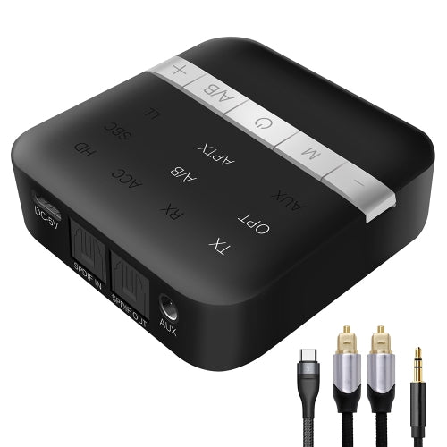 TX200 2 in 1 Bluetooth 5.0 Fiber Coaxial Transmitter Receiver Audio Adapter