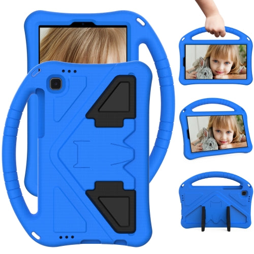 For Samsung Galaxy Tab A7 Lite 8.7(2021) T225 EVA Flat Anti Falling Protective Case Shell with Holder(Blue)