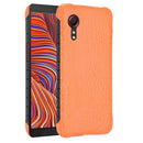 For Samsung Galaxy Xcover 5 Shockproof Crocodile Texture PC + PU Case(Orange)