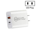 Dual Fast Charging 20W PD3.0+QC 3.0 Interface Travel Charger for iPhone, Huawei, Samsung, Xiaomi US Plug