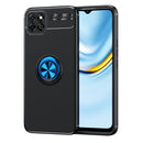 For Honor Play 20 Metal Ring Holder 360 Degree Rotating TPU Case(Black+Blue)