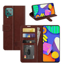 For Samsung Galaxy F62 / M62 R64 Texture Single Horizontal Flip Protective Case with Holder & Card Slots & Wallet& Photo Frame(Brown)