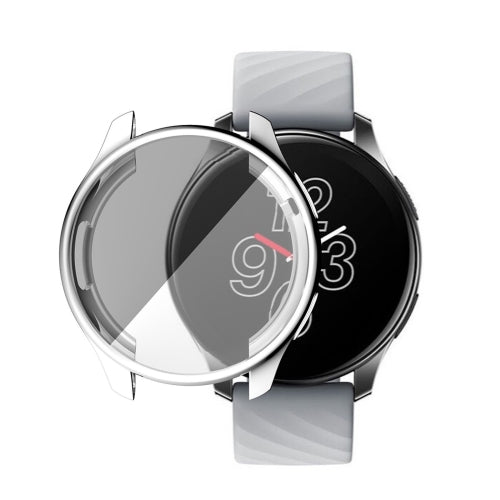 For OnePlus Watch ENKAY Hat-Prince Full Coverage Electroplate TPU Soft Case(Silver)