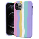 For iPhone 11 Pro Rainbow Silicone +PC Shockproof Skid-proof Dust-proof Case(Rainbow Pink)