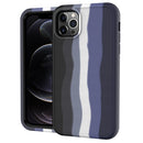 For iPhone 11 Pro Max Rainbow Silicone +PC Shockproof Skid-proof Dust-proof Case(Rainbow Black)