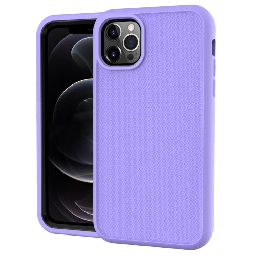 Solid Color PC + Silicone Shockproof Skid-proof Dust-proof Case For iPhone 11 Pro(Purple)