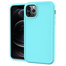 Solid Color PC + Silicone Shockproof Skid-proof Dust-proof Case For iPhone 12 / 12 Pro(Mint Green)