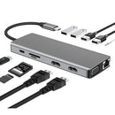 WS-04 12-in-1 Type-C Notebook Multi-function Docking Station