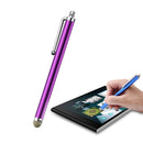 AT-19 Silver Fiber Pen Tip Stylus Capacitive Pen Mobile Phone Tablet Universal Touch Pen(Purple)