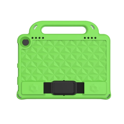 For Amazon Kindle Fire HD8 2016/2018 Diamond Series EVA Anti-Fall Shockproof Sleeve Protective Shell Case with Holder & Strap(Green)