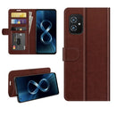 For Asus Zenfone 8 R64 Texture Single Horizontal Flip Protective Case with Holder & Card Slots & Wallet& Photo Frame(Brown)