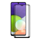 For Samsung Galaxy A22 4G 2 PCS ENKAY Hat-Prince Full Glue 0.26mm 9H 2.5D Tempered Glass Screen Protector Full Coverage Film