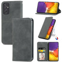 For Samsung Galaxy A82 5G Retro Skin Feel Business Magnetic Horizontal Flip Leather Case with Holder & Card Slots & Wallet & Photo Frame(Grey)